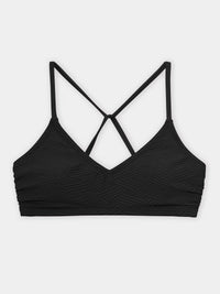 CUPSHE Bikini Top for Women Bathing Suit Criss Cross Self Tie Spaghetti Straps V Neck - 7DAY'S