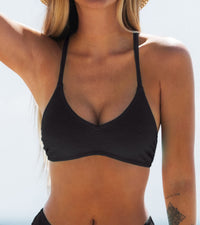 CUPSHE Bikini Top for Women Bathing Suit Criss Cross Self Tie Spaghetti Straps V Neck - 7DAY'S