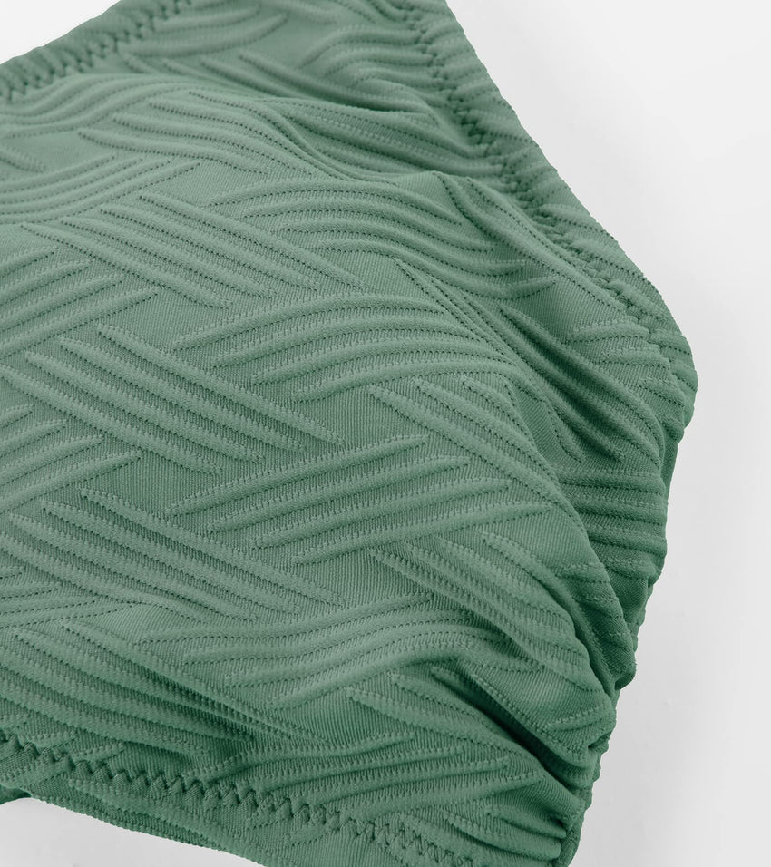 CUPSHE Bikini Top for Women Bathing Suit Criss Cross Self Tie Spaghetti Straps V Neck - 7DAY'S