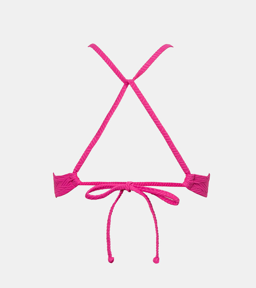 CUPSHE Bikini Top for Women Bathing Suit Criss Cross Self Tie Spaghetti Straps V Neck - 7DAY'S