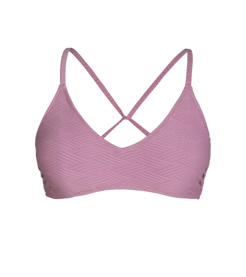 CUPSHE Bikini Top for Women Bathing Suit Criss Cross Self Tie Spaghetti Straps V Neck - 7DAY'S