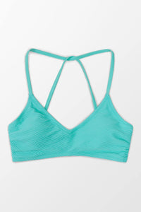 CUPSHE Bikini Top for Women Bathing Suit Criss Cross Self Tie Spaghetti Straps V Neck - 7DAY'S