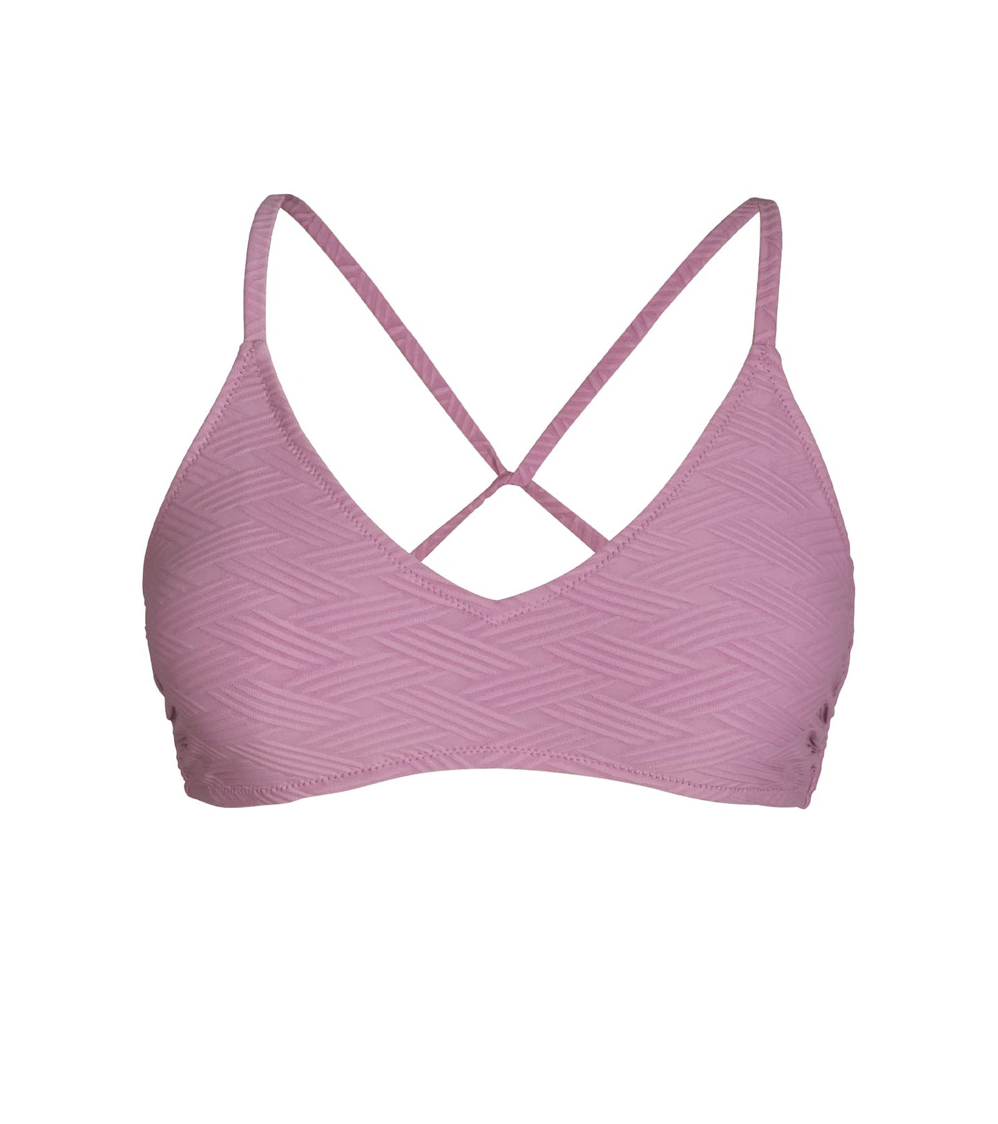 CUPSHE Bikini Top for Women Bathing Suit Criss Cross Self Tie Spaghetti Straps V Neck - 7DAY'S