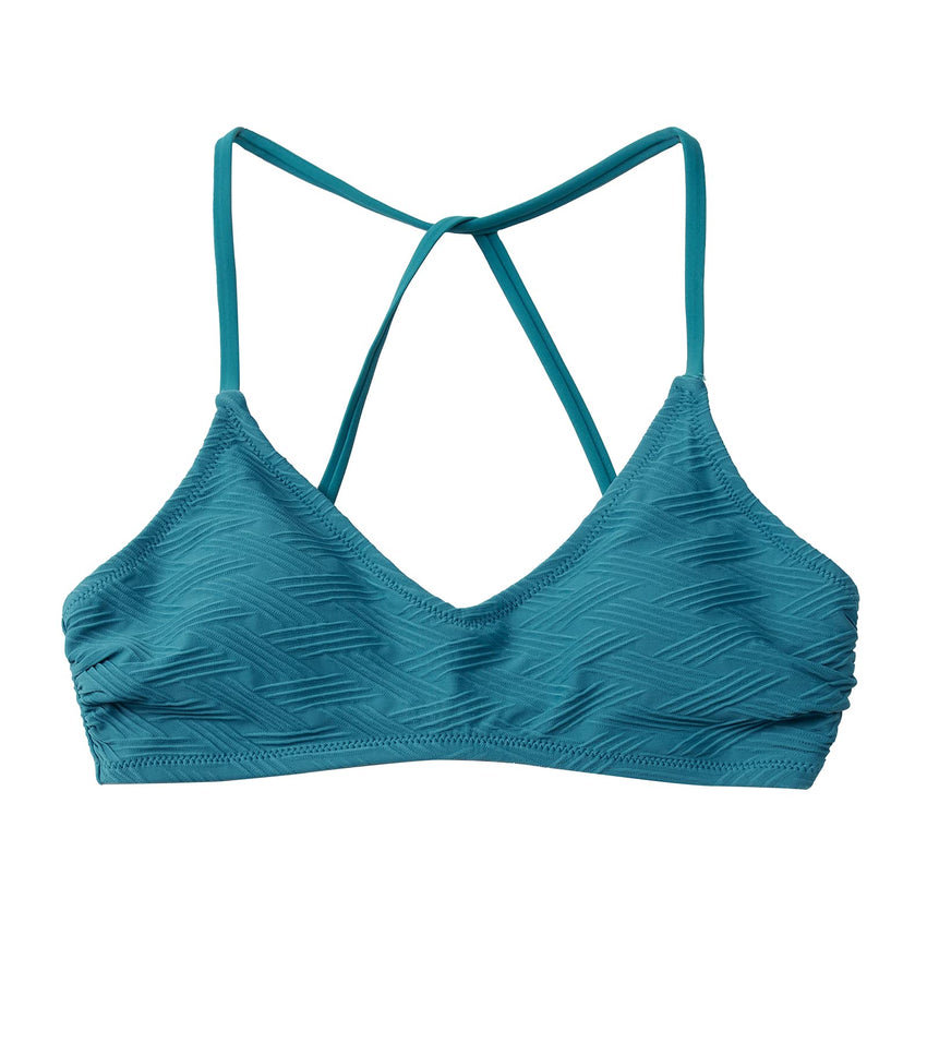 CUPSHE Bikini Top for Women Bathing Suit Criss Cross Self Tie Spaghetti Straps V Neck - 7DAY'S