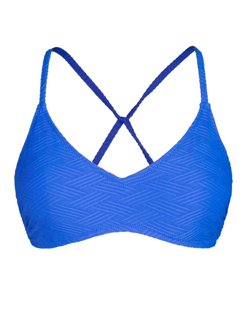 CUPSHE Bikini Top for Women Bathing Suit Criss Cross Self Tie Spaghetti Straps V Neck - 7DAY'S