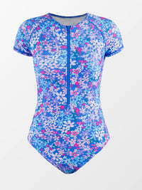 CUPSHE One Piece Swimsuit for Women Mock Neck Zipper Short Sleeve Bathing Suit - 7DAY'S