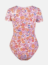 CUPSHE One Piece Swimsuit for Women Mock Neck Zipper Short Sleeve Bathing Suit - 7DAY'S