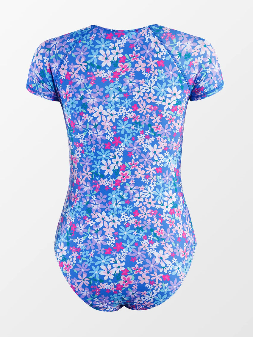 CUPSHE One Piece Swimsuit for Women Mock Neck Zipper Short Sleeve Bathing Suit - 7DAY'S