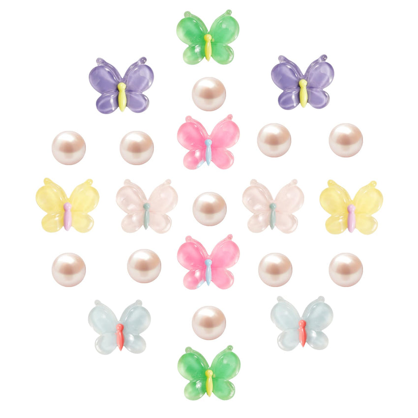 Cute Butterfly Flower Shoe Charms for Girls, 25Pcs Pink Girly DIY Shoe Decoration Charm for Clog Sandals, Party Favor - 7DAY'S