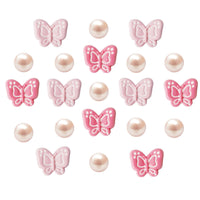 Cute Butterfly Flower Shoe Charms for Girls, 25Pcs Pink Girly DIY Shoe Decoration Charm for Clog Sandals, Party Favor - 7DAY'S