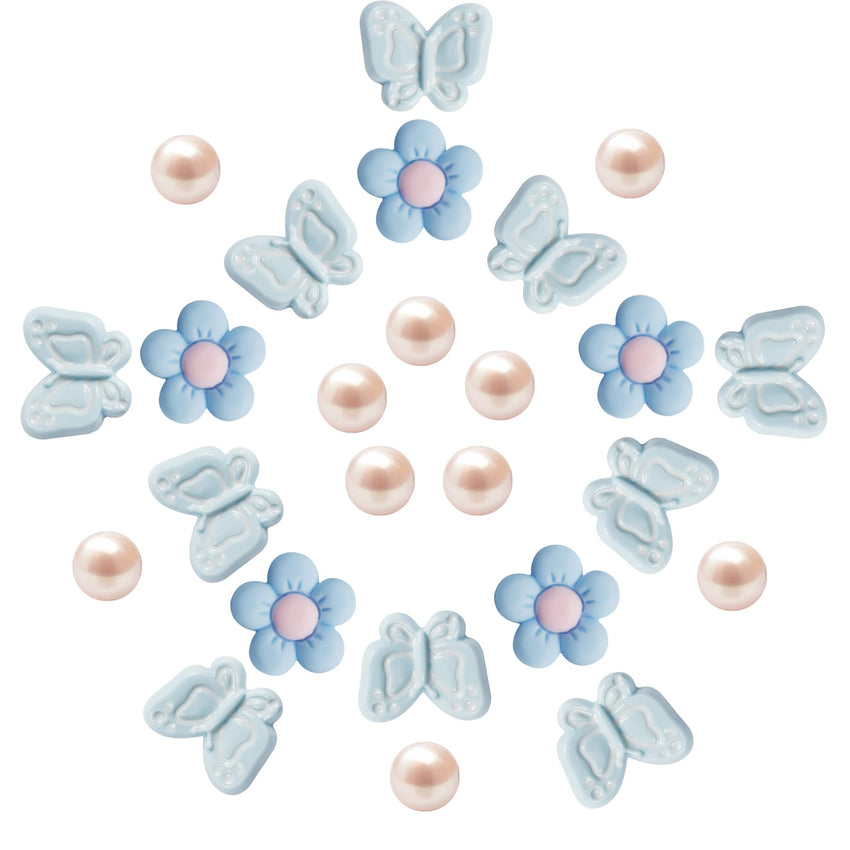 Cute Butterfly Flower Shoe Charms for Girls, 25Pcs Pink Girly DIY Shoe Decoration Charm for Clog Sandals, Party Favor - 7DAY'S