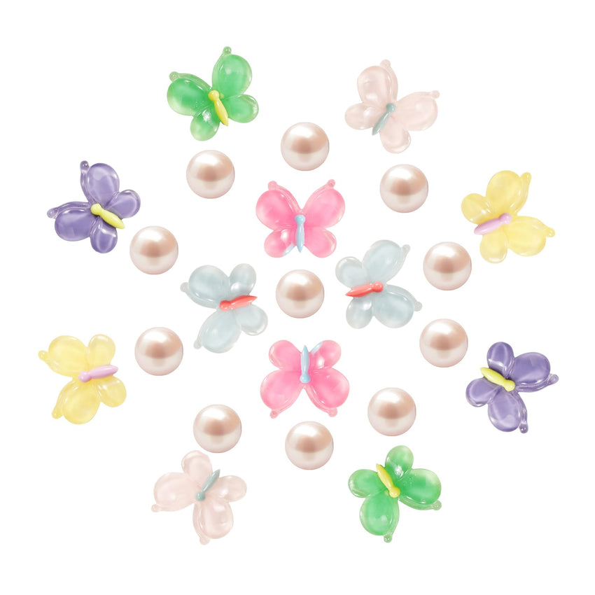 Cute Butterfly Flower Shoe Charms for Girls, 25Pcs Pink Girly DIY Shoe Decoration Charm for Clog Sandals, Party Favor - 7DAY'S