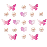 Cute Butterfly Flower Shoe Charms for Girls, 25Pcs Pink Girly DIY Shoe Decoration Charm for Clog Sandals, Party Favor - 7DAY'S