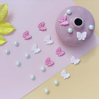 Cute Butterfly Flower Shoe Charms for Girls, 25Pcs Pink Girly DIY Shoe Decoration Charm for Clog Sandals, Party Favor - 7DAY'S