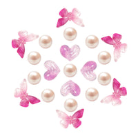 Cute Butterfly Flower Shoe Charms for Girls, 25Pcs Pink Girly DIY Shoe Decoration Charm for Clog Sandals, Party Favor - 7DAY'S