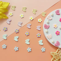 Cute Butterfly Flower Shoe Charms for Girls, 25Pcs Pink Girly DIY Shoe Decoration Charm for Clog Sandals, Party Favor - 7DAY'S