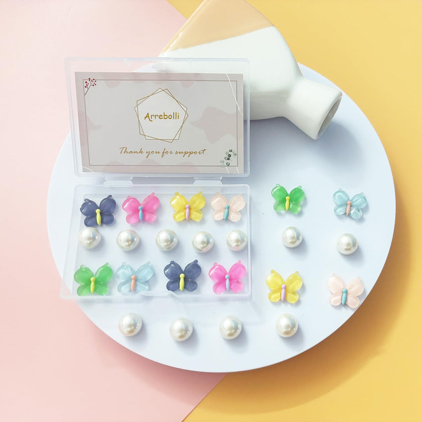 Cute Butterfly Flower Shoe Charms for Girls, 25Pcs Pink Girly DIY Shoe Decoration Charm for Clog Sandals, Party Favor - 7DAY'S