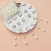 Cute Butterfly Flower Shoe Charms for Girls, 25Pcs Pink Girly DIY Shoe Decoration Charm for Clog Sandals, Party Favor - 7DAY'S