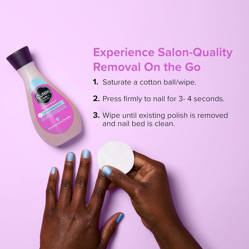 Cutex Gel Nail Polish Remover, Ultra - Powerful & Removes Glitter and Dark Colored Paints, Paraben Free, 6.76 Fl Oz - 7DAY'S