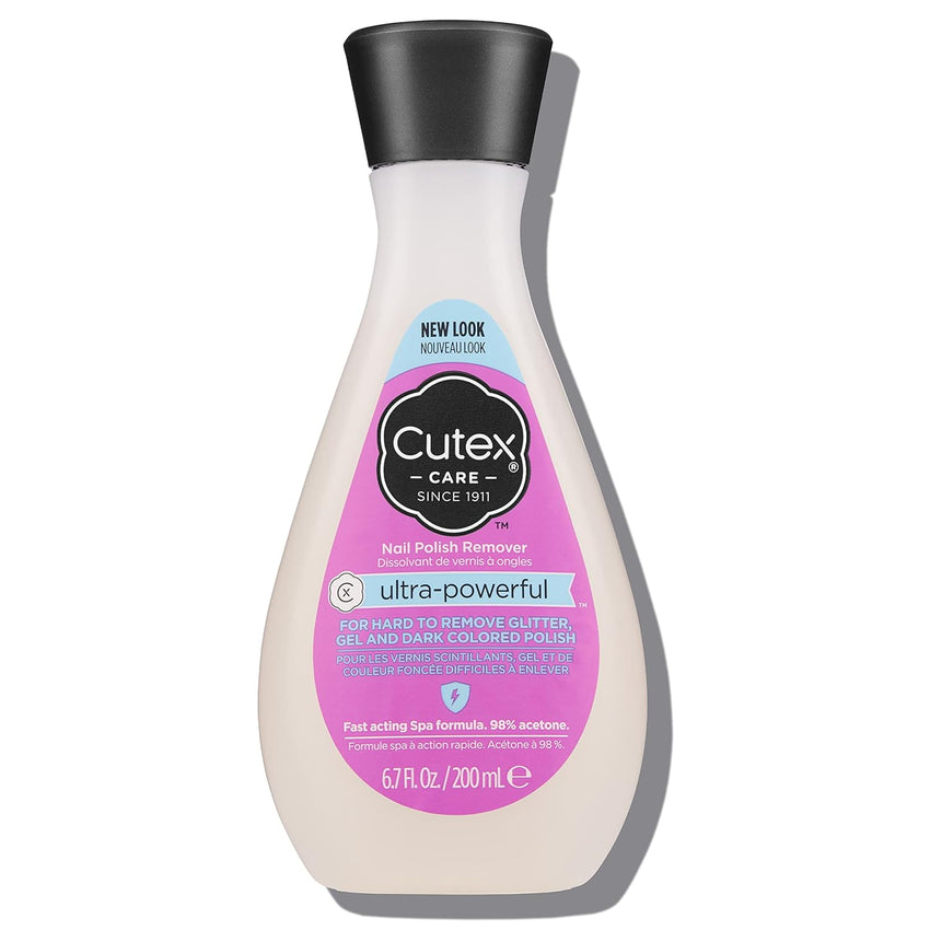 Cutex Gel Nail Polish Remover, Ultra - Powerful & Removes Glitter and Dark Colored Paints, Paraben Free, 6.76 Fl Oz - 7DAY'S