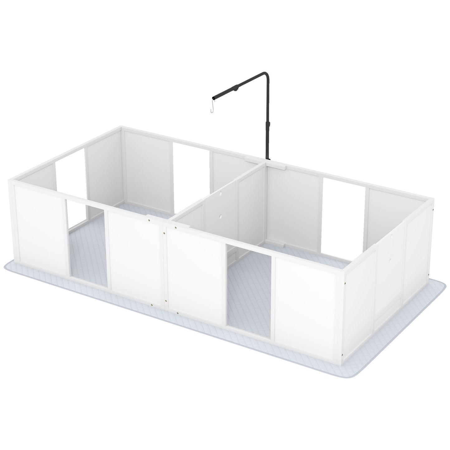 PawHut Whelping Box for Dogs, Newborn Puppy Supplies with Retractable Light Stand, Waterproof Pee Pad, Adjustable Height Door for Small and Medium Breed Dogs, 77" x 38"