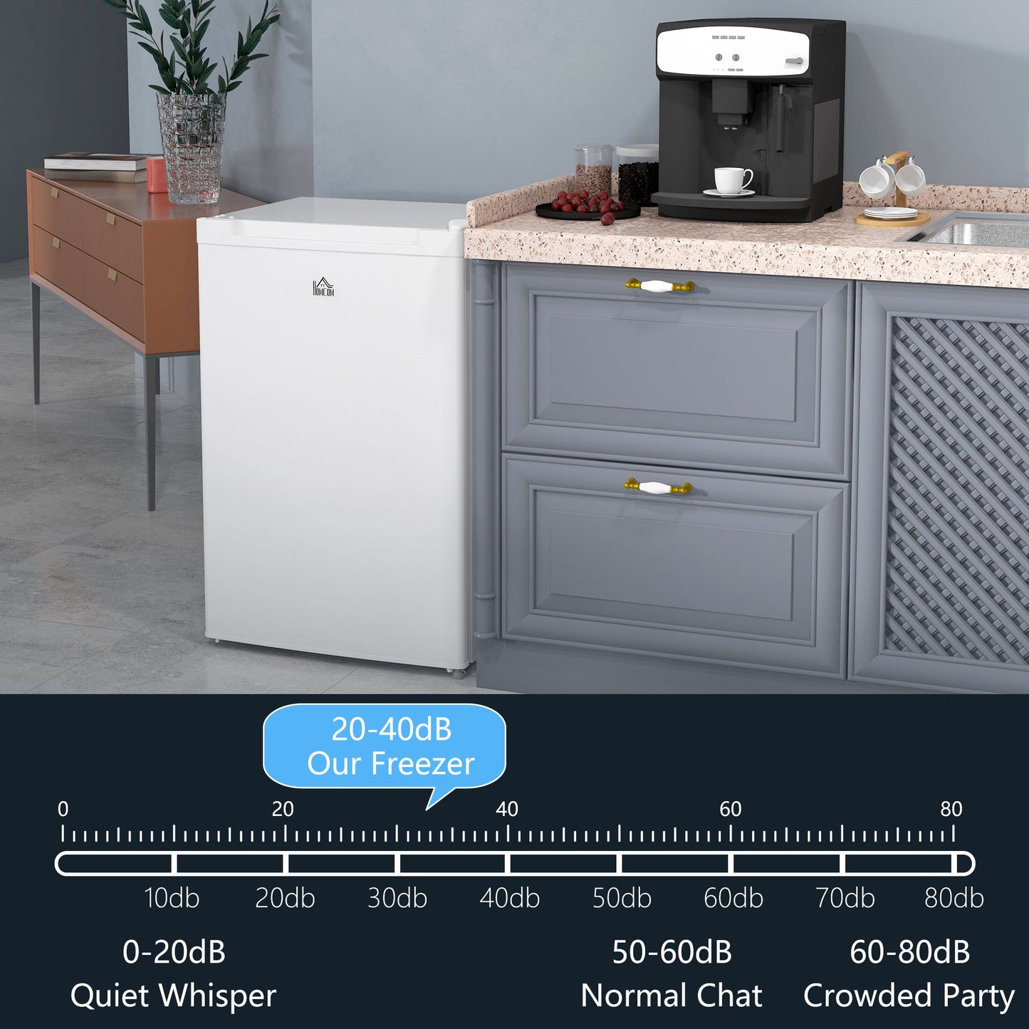 Upright Freezer, 3 Cu.Ft Mini Freezer with Reversible Single Door, Adjustable Thermostat for Home, Dorm, White