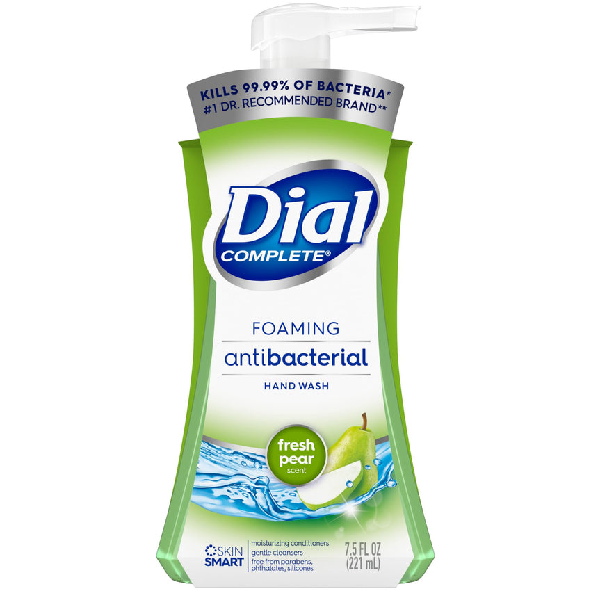 Dial Antibacterial Foaming Hand Wash, Fresh Pear, 7.5 fl oz Pack of 6) - 7DAY'S