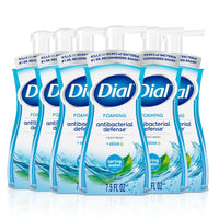 Dial Antibacterial Foaming Hand Wash, Spring Water, 7.5 fl oz (Pack of 6) - 7DAY'S