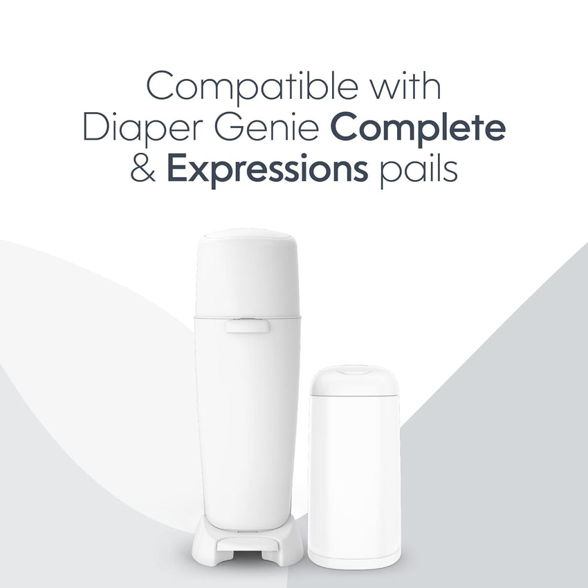 Diaper Genie Essentials Round Refill Pack of 4 | Holds Up to 1280 Newborn Diapers | Features Unscented Continuous Film | Compatible with Diaper Genie Complete and Expressions Pails - 7DAY'S