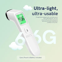 Digital Thermometer for Adults and Kids, Forehead No - Touch Thermometer with Fever Alarm, Accurate and Easy - to - use Thermometer for Home use - 7DAY'S