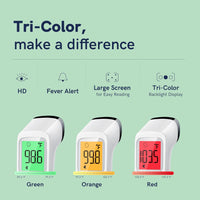 Digital Thermometer for Adults and Kids, Forehead No - Touch Thermometer with Fever Alarm, Accurate and Easy - to - use Thermometer for Home use - 7DAY'S