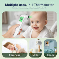 Digital Thermometer for Adults and Kids, Forehead No - Touch Thermometer with Fever Alarm, Accurate and Easy - to - use Thermometer for Home use - 7DAY'S