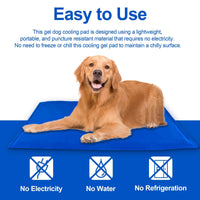 Dog Cooling Mat, Pet Cooling Mat for Dogs and Cats, Pressure Activated Dog Cooling Pad, No Water or Refrigeration Needed, Non - Toxic Gel - 7DAY'S