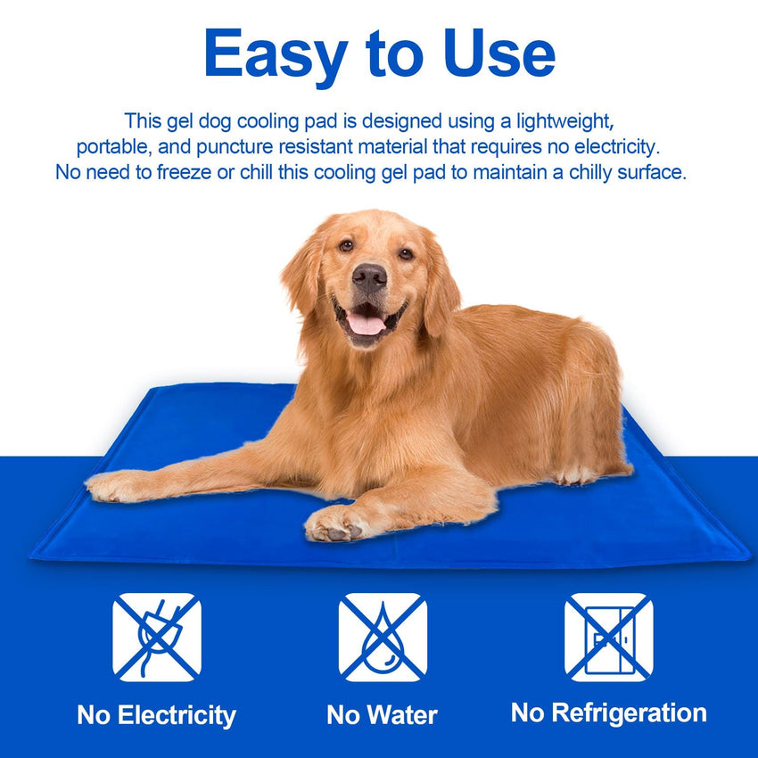 Dog Cooling Mat, Pet Cooling Mat for Dogs and Cats, Pressure Activated Dog Cooling Pad, No Water or Refrigeration Needed, Non - Toxic Gel - 7DAY'S