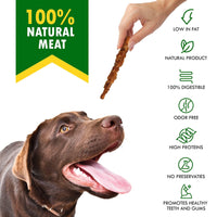 Dog Smoked Rawhide Sticks Wrapped Chicken Pet Natural Chew Treats Grain Free Organic Meat Healthy Human Grade Dried Snacks in Bulk - 7DAY'S