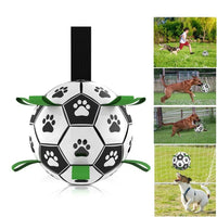 Dog Toys Interactive Pet Football Toys With Grab Tabs Dog Outdoor Training Soccer Pet Bite Chew Balls For Dog Accessories - 7DAY'S