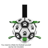 Dog Toys Interactive Pet Football Toys With Grab Tabs Dog Outdoor Training Soccer Pet Bite Chew Balls For Dog Accessories - 7DAY'S