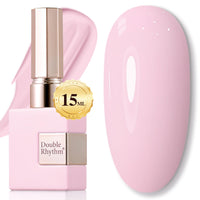 Double Rhythm 15ML Gel Nail Polish Pure Sheer Same Color Same Bottle Soak Off Gel Polish Art Manicure Salon DIY at Home for Women (Milky White - A1075) - 7DAY'S