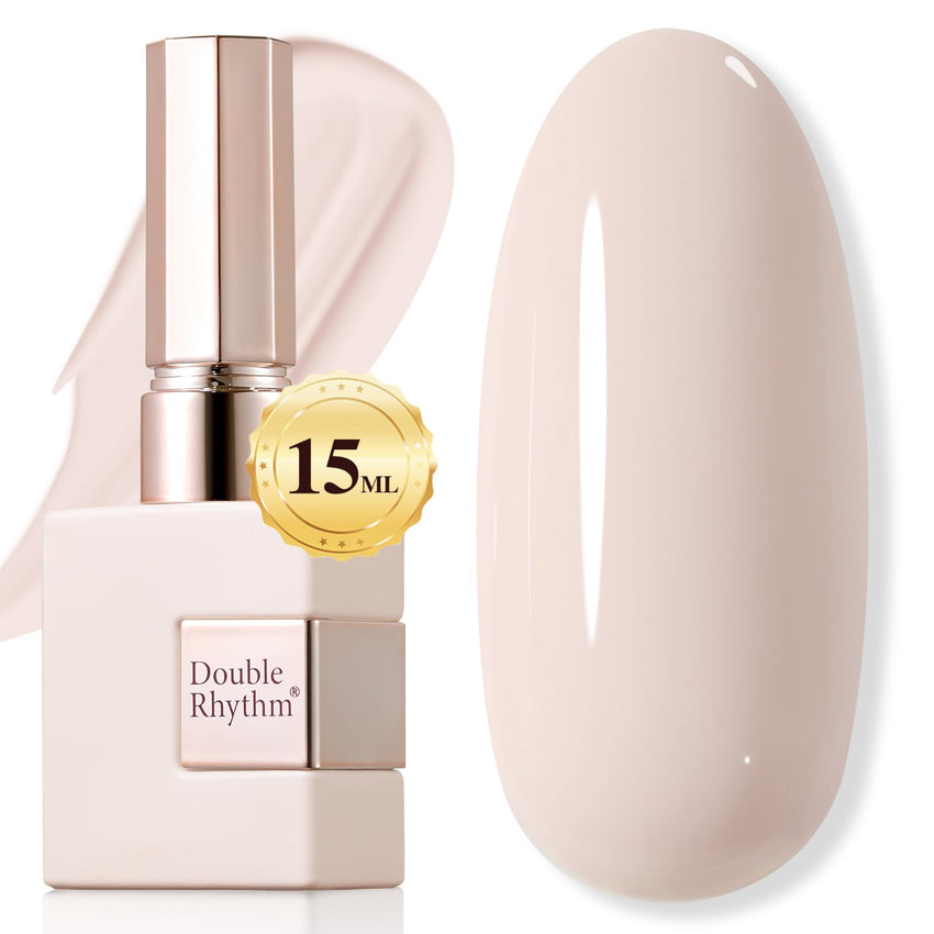 Double Rhythm 15ML Gel Nail Polish Pure Sheer Same Color Same Bottle Soak Off Gel Polish Art Manicure Salon DIY at Home for Women (Milky White - A1075) - 7DAY'S