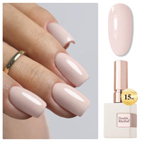 Double Rhythm 15ML Gel Nail Polish Pure Sheer Same Color Same Bottle Soak Off Gel Polish Art Manicure Salon DIY at Home for Women (Milky White - A1075) - 7DAY'S