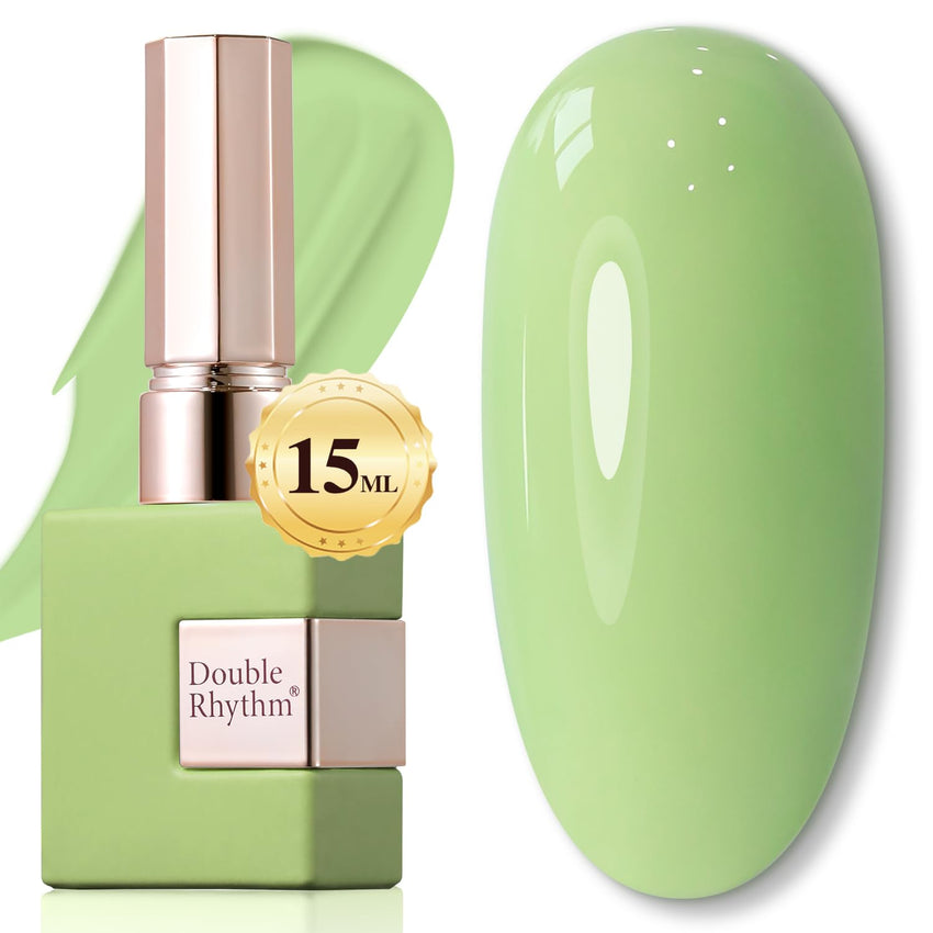 Double Rhythm 15ML Gel Nail Polish Pure Sheer Same Color Same Bottle Soak Off Gel Polish Art Manicure Salon DIY at Home for Women (Milky White - A1075) - 7DAY'S