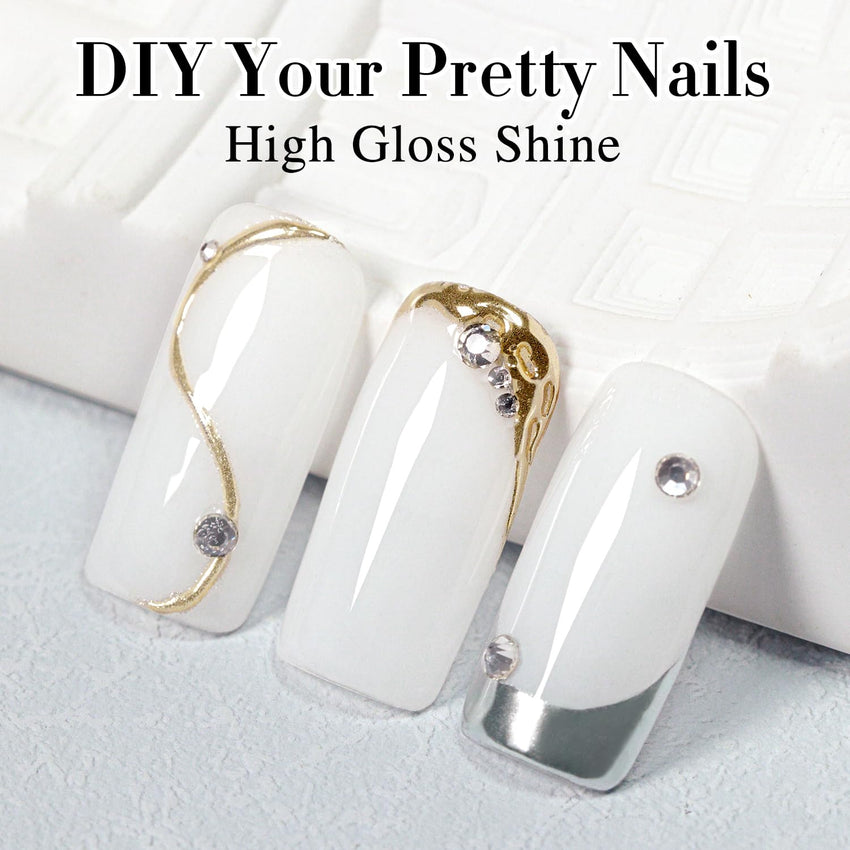 Double Rhythm 15ML Gel Nail Polish Pure Sheer Same Color Same Bottle Soak Off Gel Polish Art Manicure Salon DIY at Home for Women (Milky White - A1075) - 7DAY'S