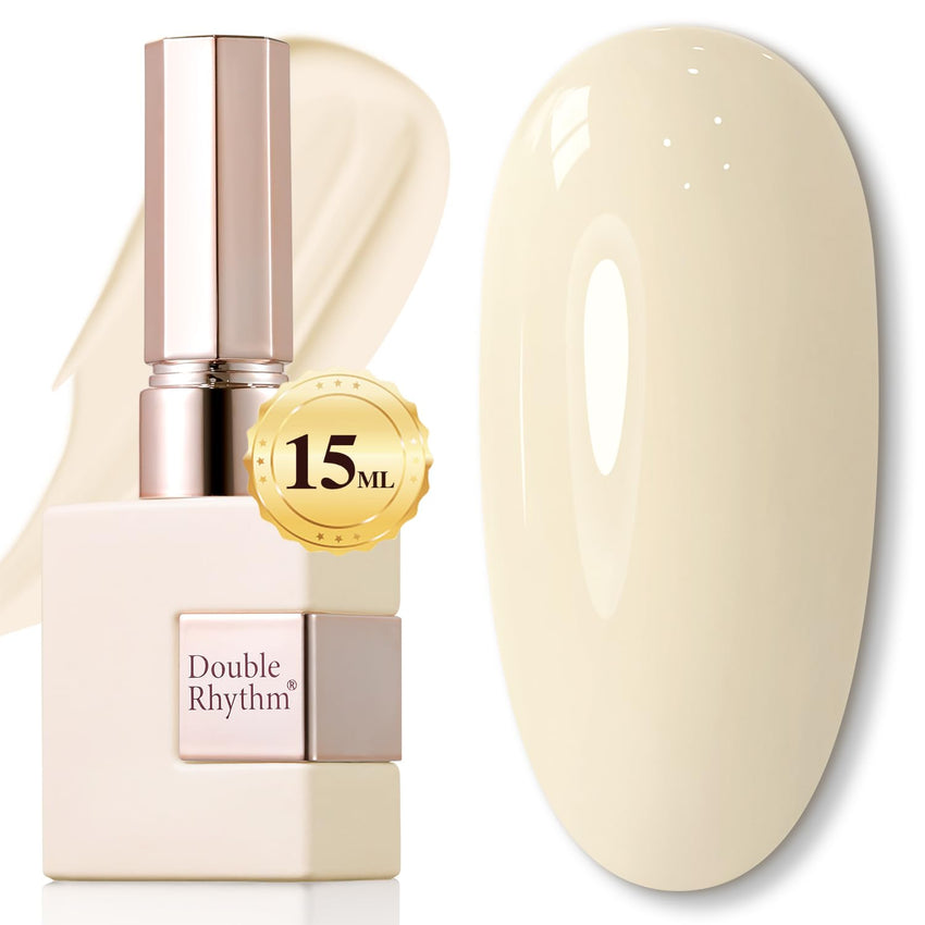 Double Rhythm 15ML Gel Nail Polish Pure Sheer Same Color Same Bottle Soak Off Gel Polish Art Manicure Salon DIY at Home for Women (Milky White - A1075) - 7DAY'S