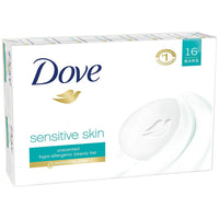 Dove Beauty Bar Soap Sensitive, 8 Bars for Sensitive Skin, Fragrance Free and Hypoallergenic 3.75 oz - 7DAY'S