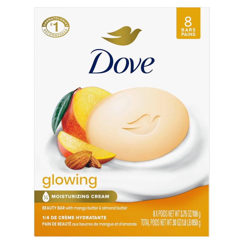Dove Beauty Bar Soap Shea Butter, 8 Count - 7DAY'S