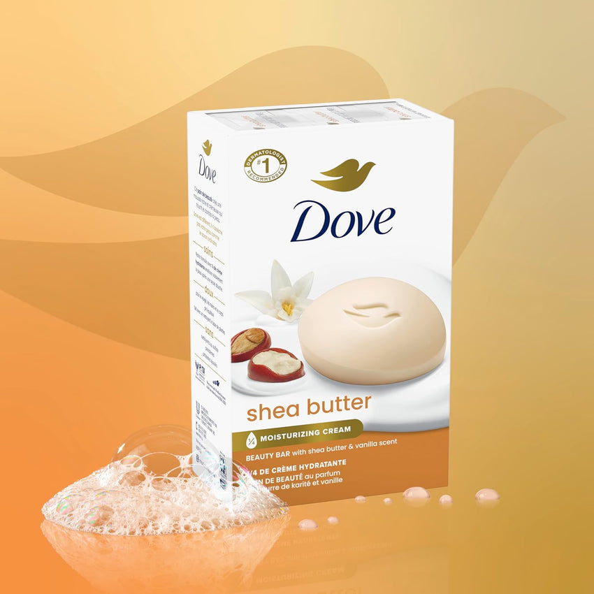 Dove Beauty Bar Soap Shea Butter, 8 Count - 7DAY'S