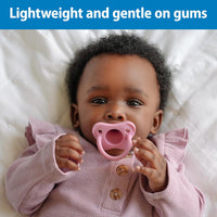 Dr. Brown’s HappyPaci 100% Silicone Pacifier 0 - 6m, BPA Free, White, Pink, Light Pink 3 - Pack - 7DAY'S
