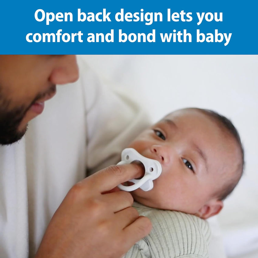 Dr. Brown’s HappyPaci 100% Silicone Pacifier 0 - 6m, BPA Free, White, Pink, Light Pink 3 - Pack - 7DAY'S