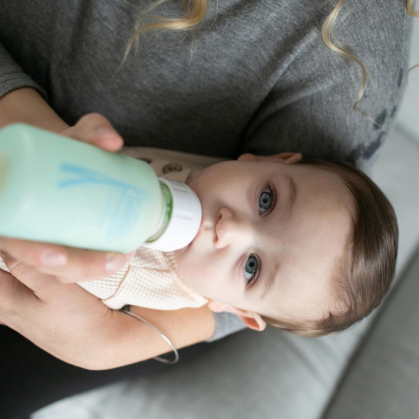 Dr. Brown's Natural Flow Anti - Colic Options+ Narrow Glass Baby Bottle 8 oz/250 mL, with Level 1 Slow Flow Nipple, 2 Pack, 0m+ - 7DAY'S