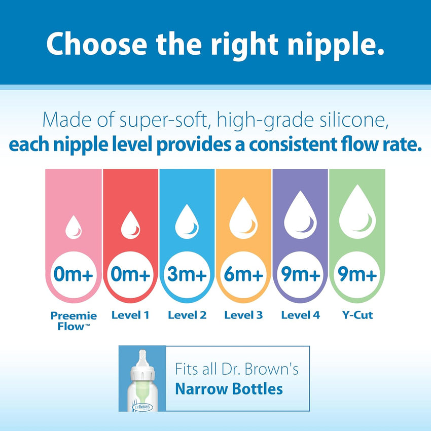 Dr. Brown's Original Nipple, Level 3 (6m+), 6 Count - 7DAY'S
